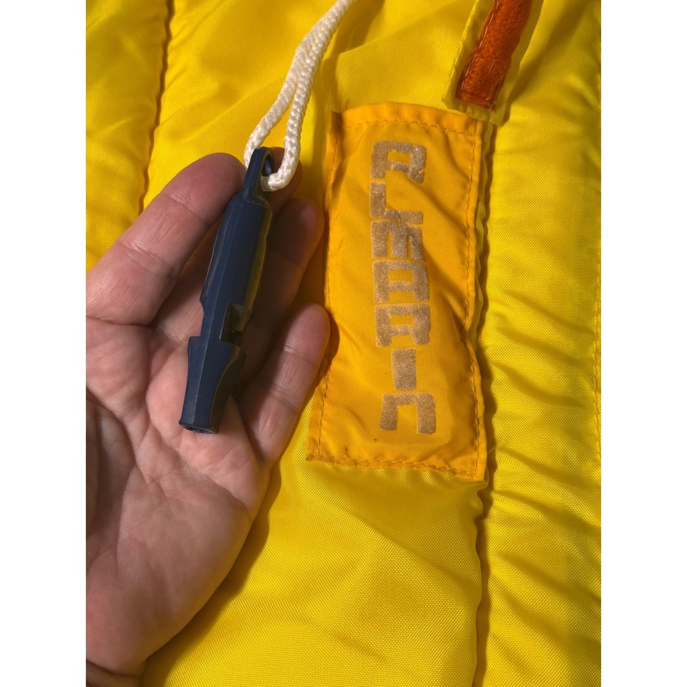 Almarin Canada PFD Flotation Jacket Yellow Nautical Safety Coat Whistle L Vntg - Picture 5 of 15